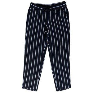 Loft Lightweight Black & White Striped Pants Size XS Preowned